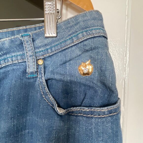 Women’s plus size Y2K apple bottoms jeans embroidered denim bootcut leg size 20 - Picture 4 of 15